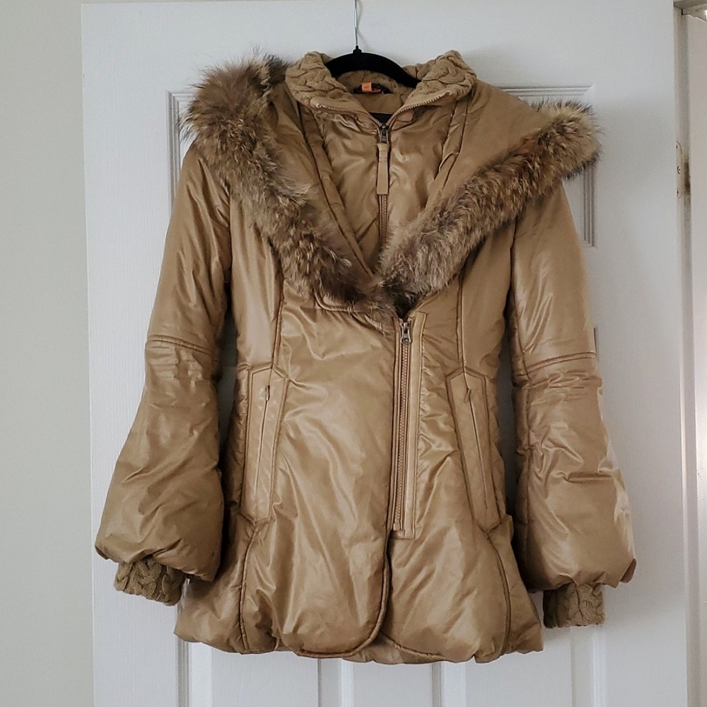 Mackage Women's Gold Puffer Jacket XS